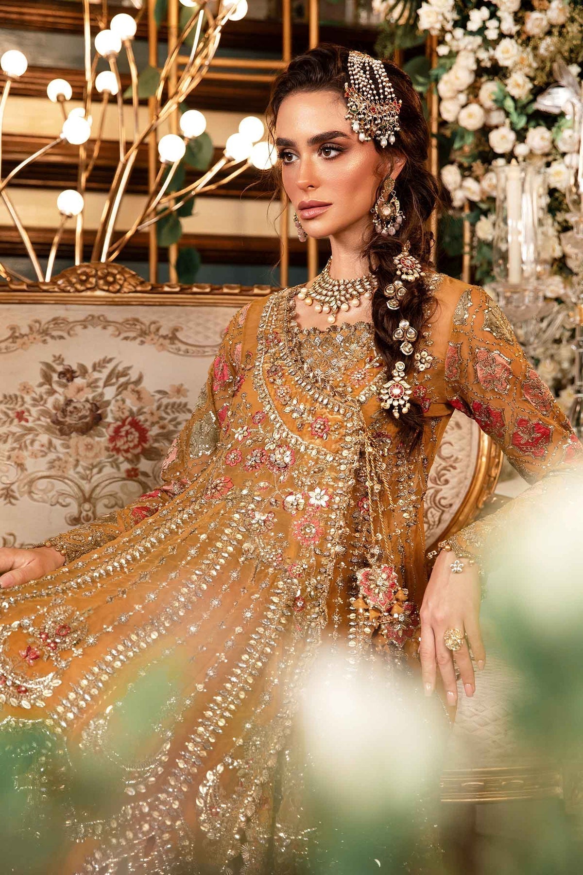 Maria B | Mbroidered Formals 24 | Organza Suit | BD-2907 - Pakistani Designer Dress - by Maria B | Type: Ladies Clothes - 100% Original at Saira Sultan