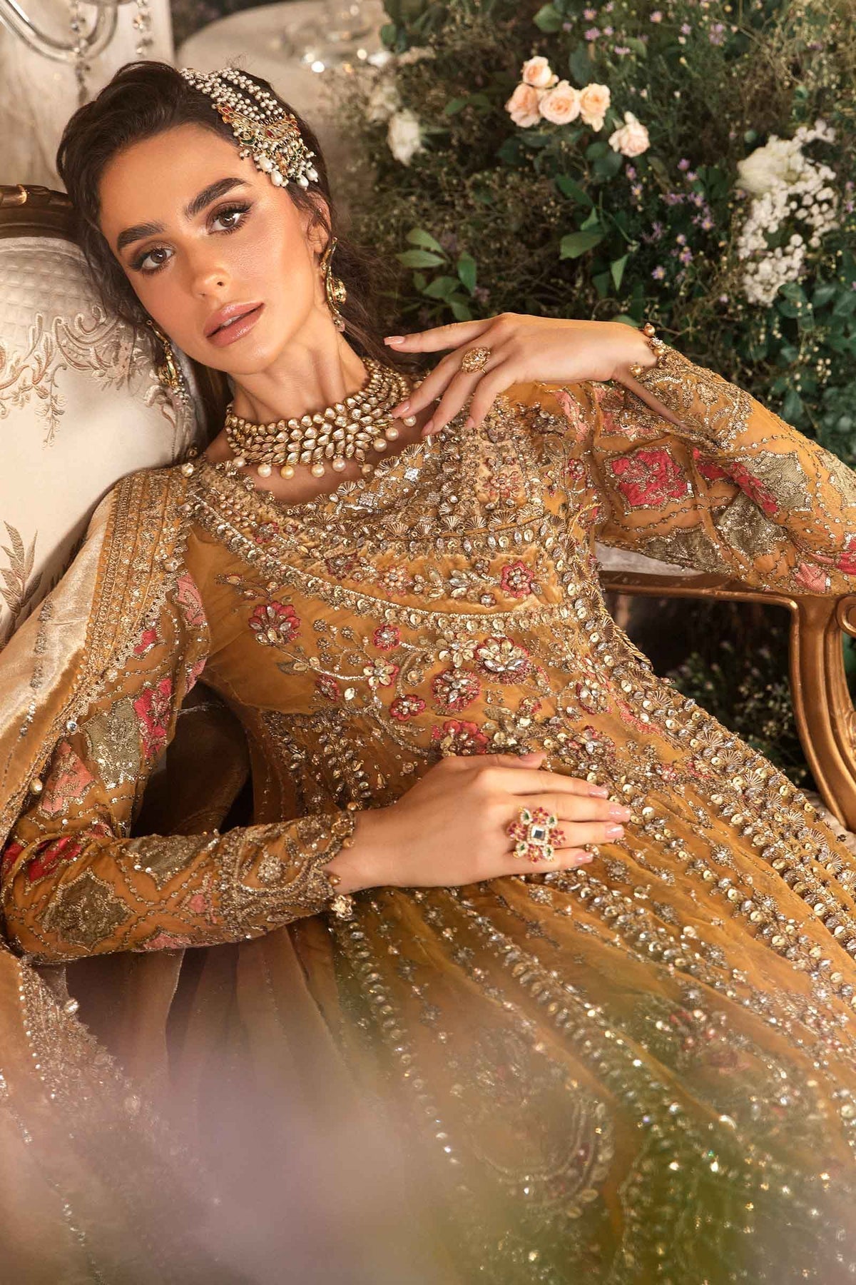 Maria B | Mbroidered Formals 24 | Organza Suit | BD-2907 - Pakistani Designer Dress - by Maria B | Type: Ladies Clothes - 100% Original at Saira Sultan