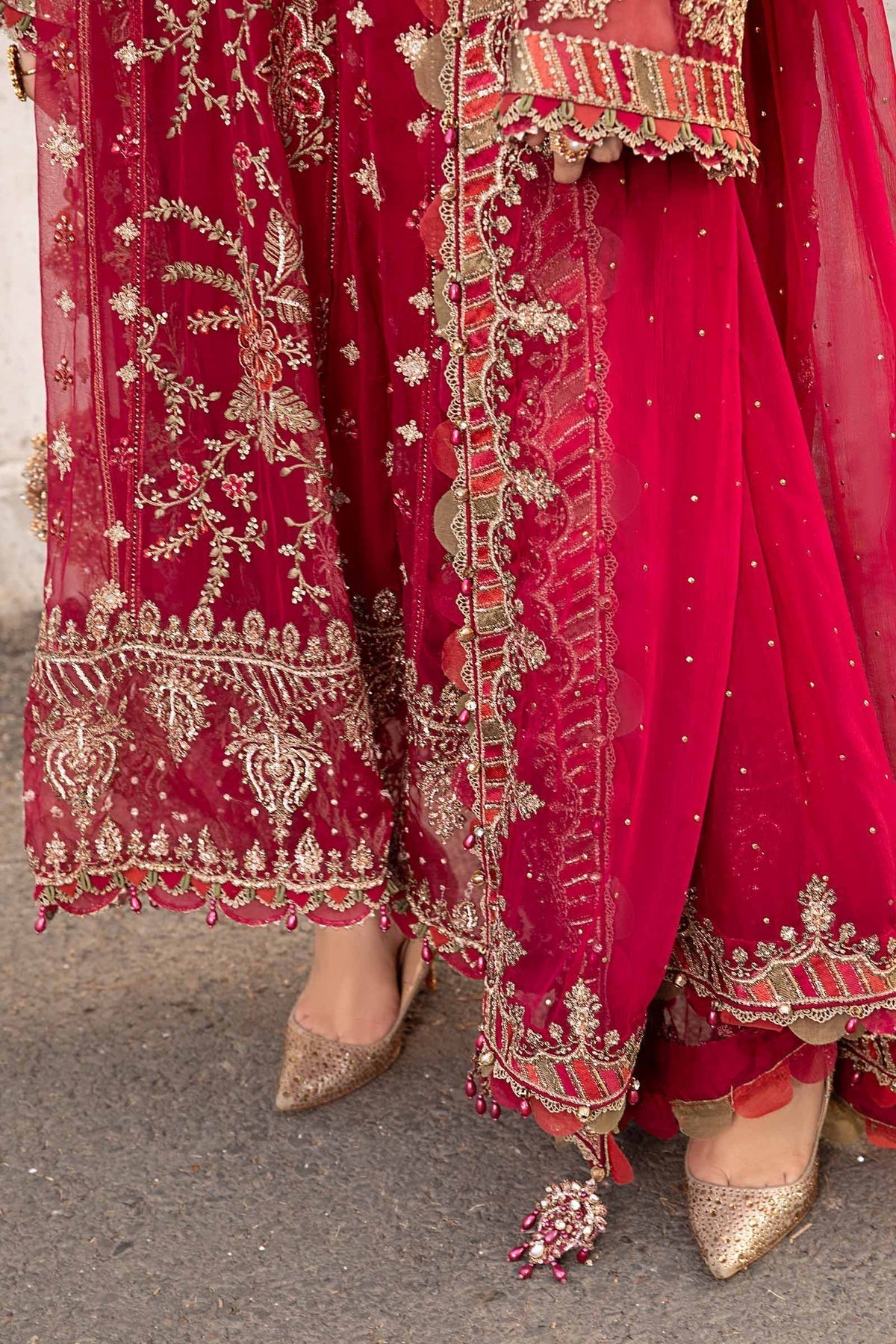 Maria B | Chiffon Formals 24 | Chiffon Suit | MPC-24-107 - Pakistani Designer Dress - by Maria B | Type: Formal - 100% Original at Saira Sultan
