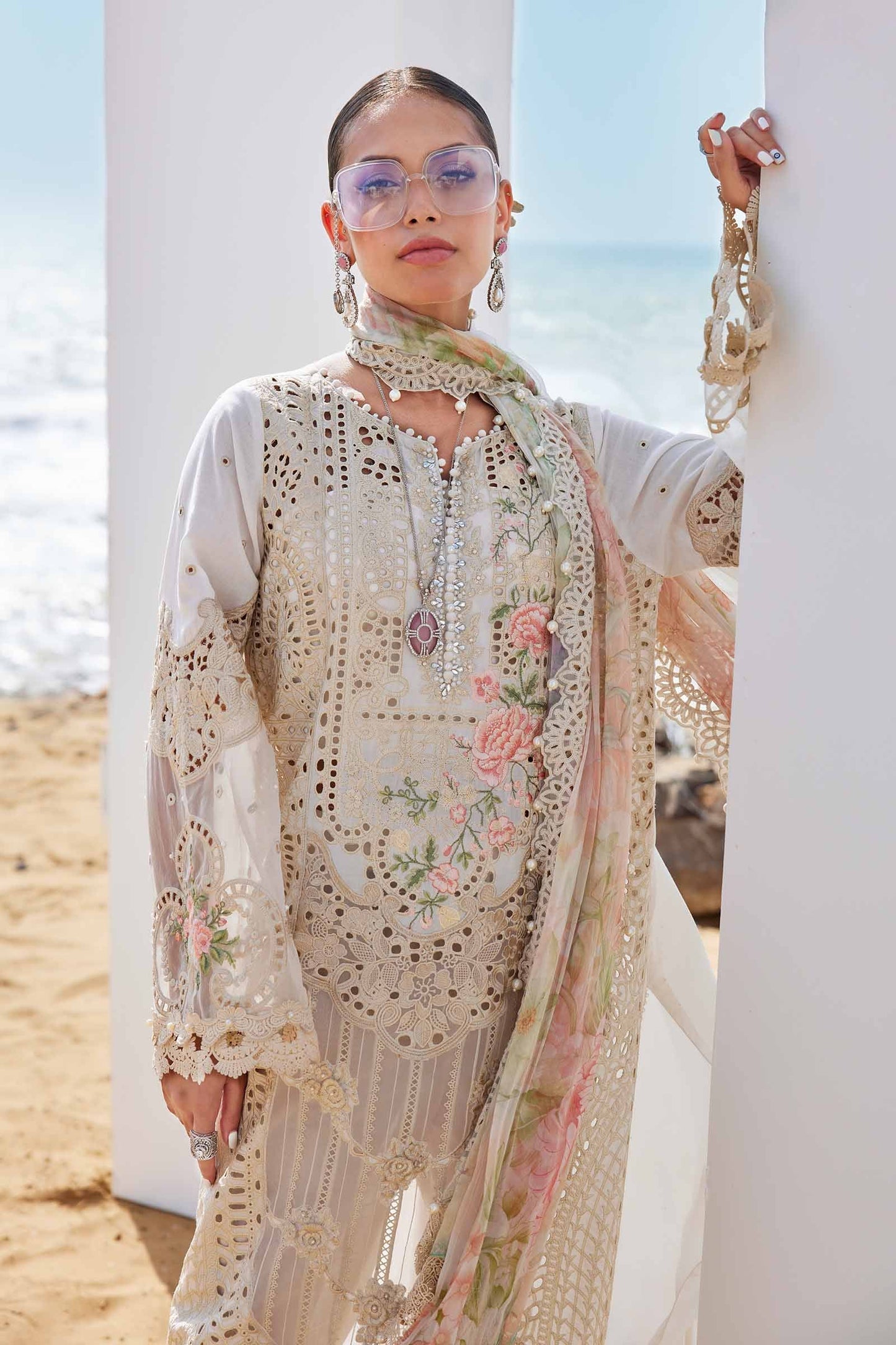 Maria B | Eid Collection 25 | 25-07 M Beige Lawn
