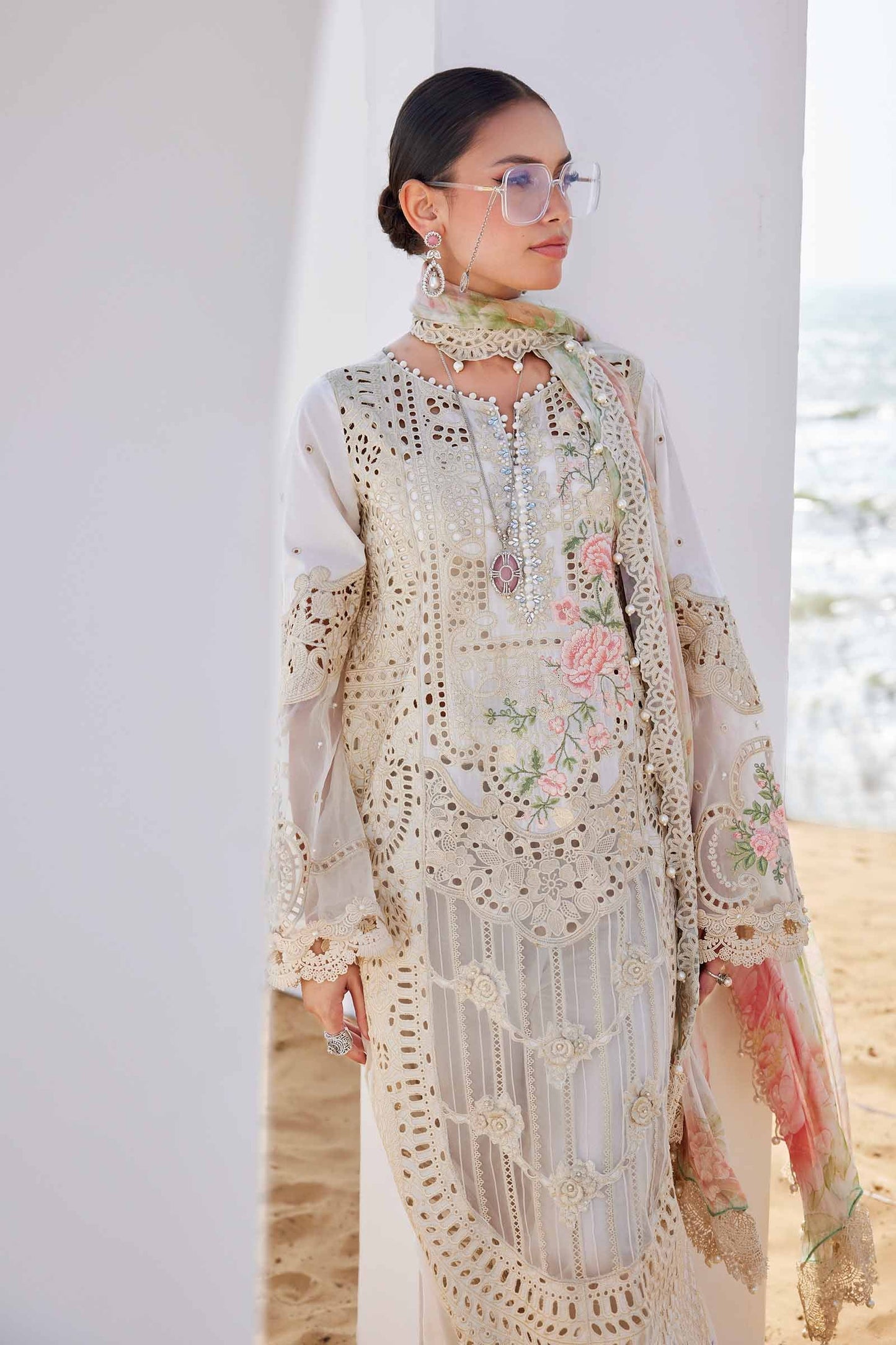 Maria B | Eid Collection 25 | 25-07 XL Beige Lawn