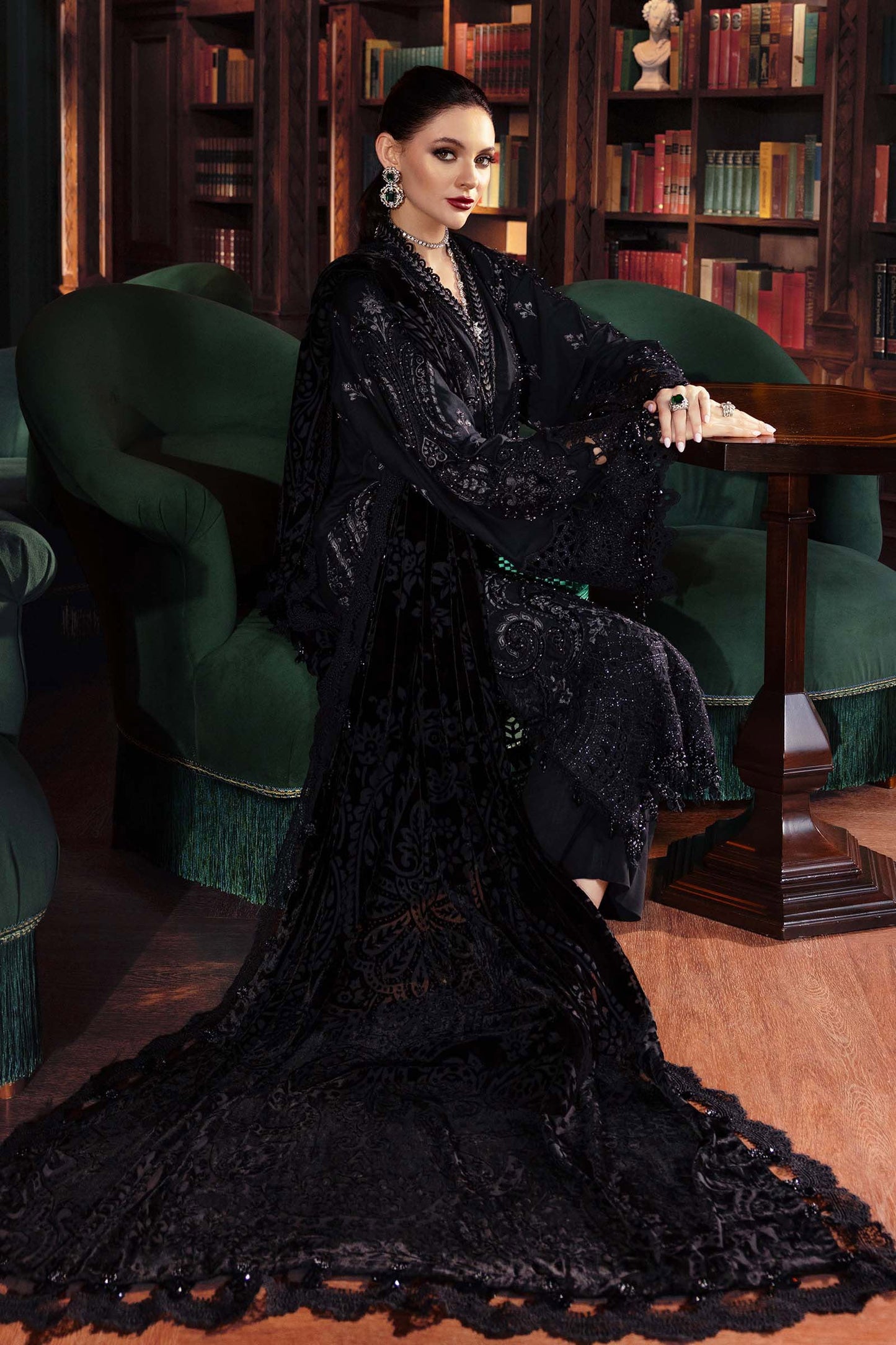 Maria B | Winter Luxe 25 | WL-1307 by Maria B - Designer Dress - Type : Ladies Clothes - Available at Saira Sultan - 100% Original