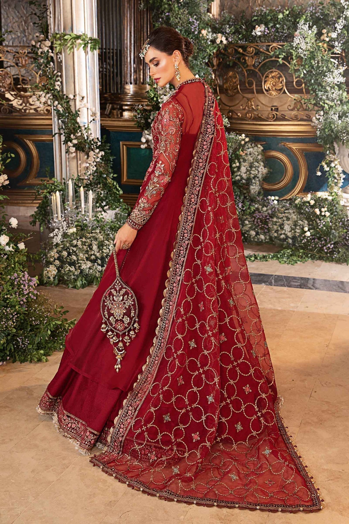 Maria B | Mbroidered Formals 24 | Organza Suit | BD-2908 - Pakistani Designer Dress - by Maria B | Type: Ladies Clothes - 100% Original at Saira Sultan