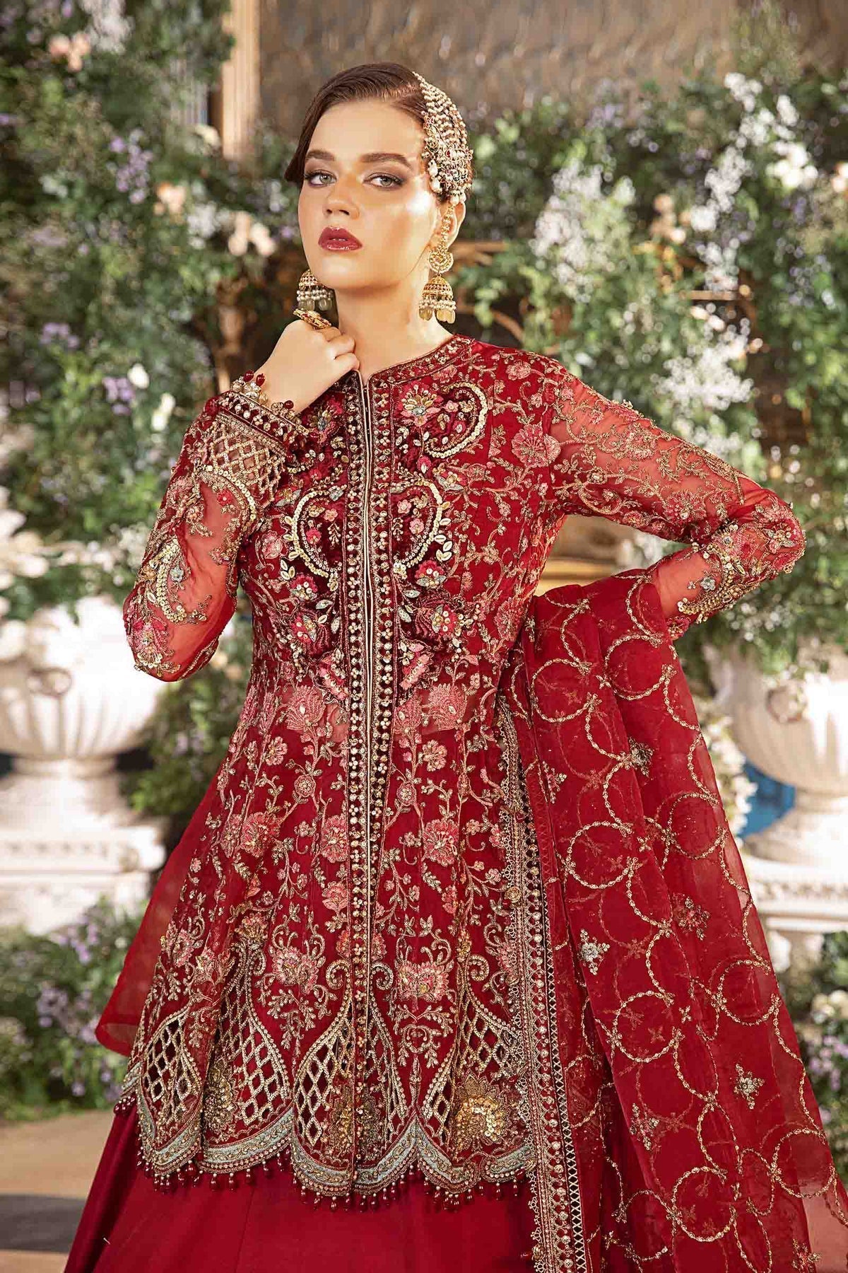 Maria B | Mbroidered Formals 24 | Organza Suit | BD-2908 - Pakistani Designer Dress - by Maria B | Type: Ladies Clothes - 100% Original at Saira Sultan