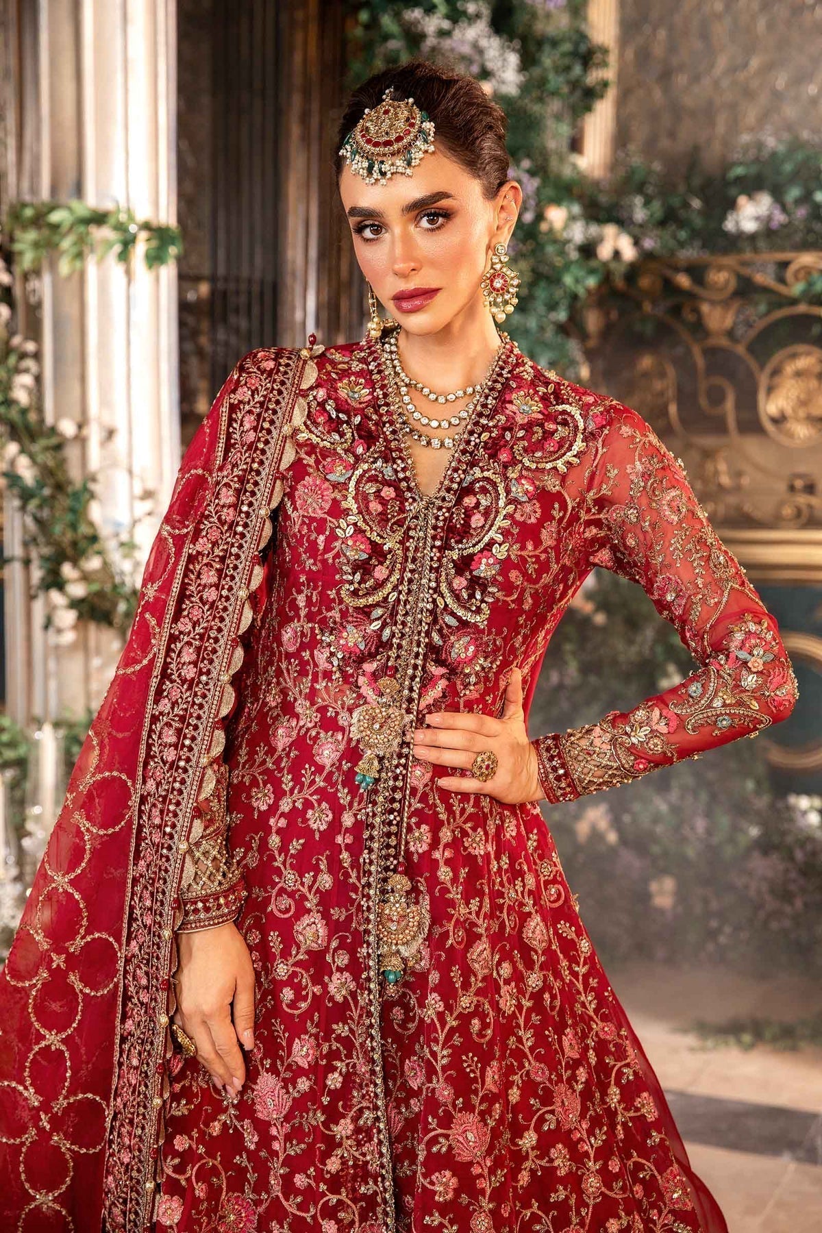 Maria B | Mbroidered Formals 24 | Organza Suit | BD-2908 - Pakistani Designer Dress - by Maria B | Type: Ladies Clothes - 100% Original at Saira Sultan