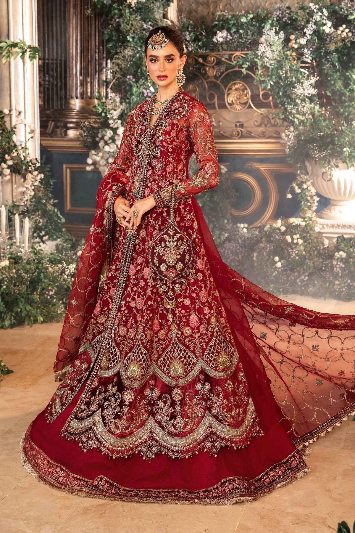Maria B | Mbroidered Formals 24 | Organza Suit | BD-2908 - Pakistani Designer Dress - by Maria B | Type: Ladies Clothes - 100% Original at Saira Sultan