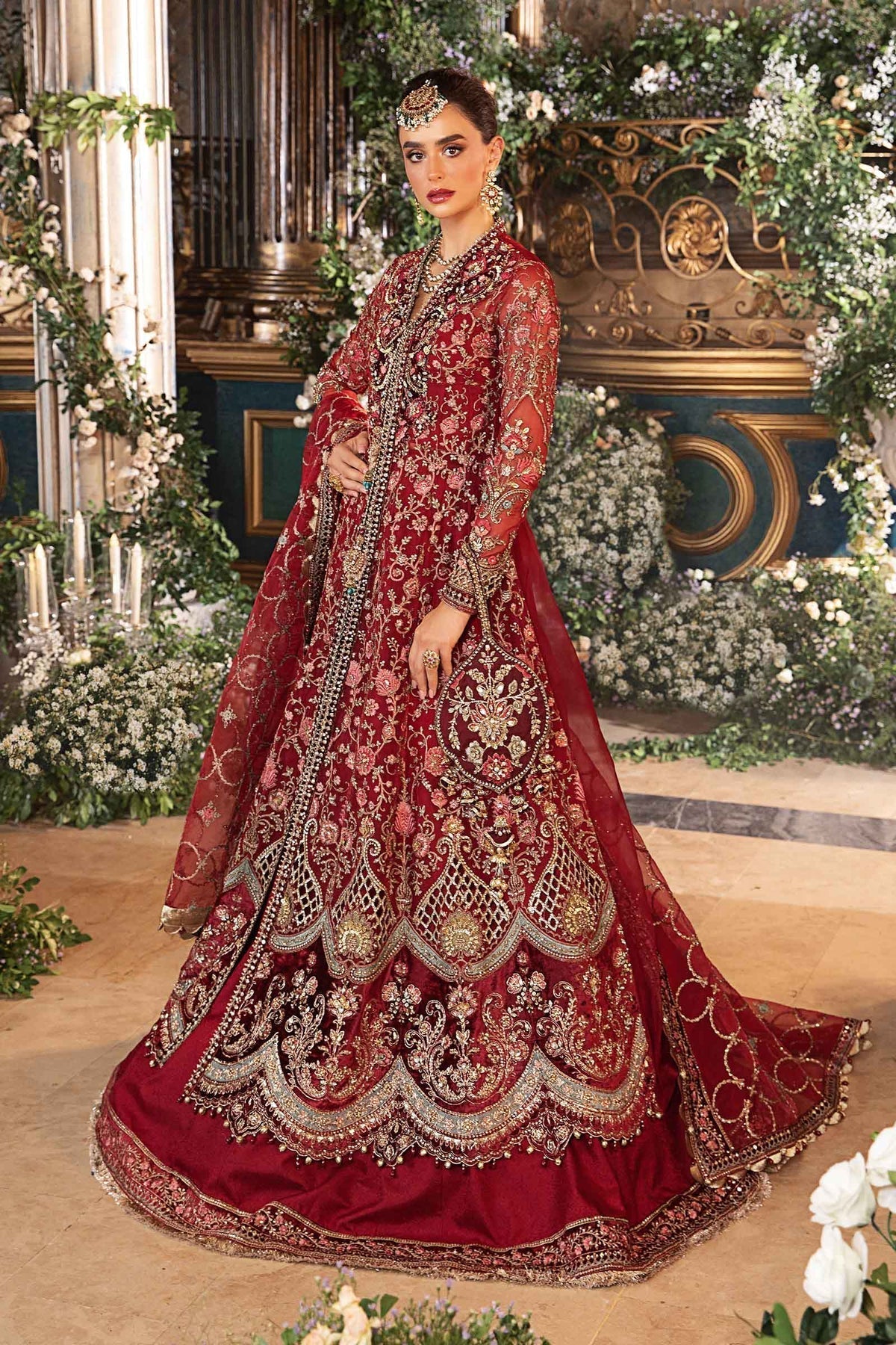Maria B | Mbroidered Formals 24 | Organza Suit | BD-2908 - Pakistani Designer Dress - by Maria B | Type: Ladies Clothes - 100% Original at Saira Sultan