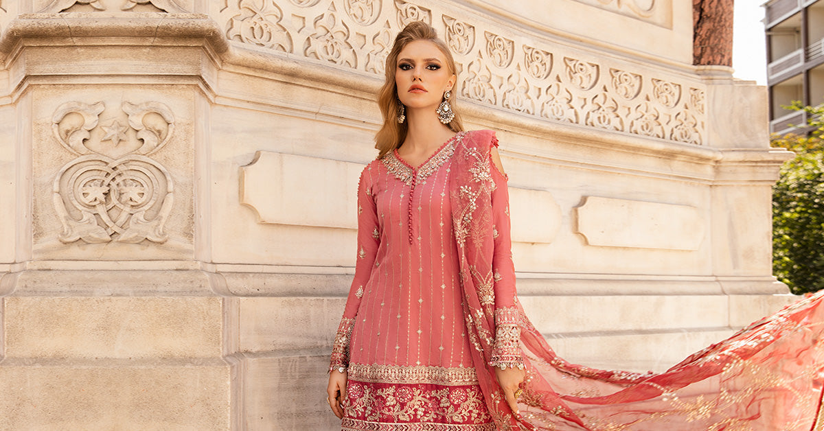 Maria B | Sateen Formals 24 | CST-809 - Pakistani Designer Dress - by Maria B | Type: Formal - 100% Original at Saira Sultan