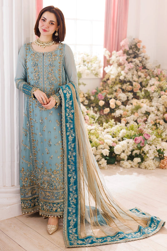 Charizma | Dastaan e Jashaan Formals 25 | DJ5-08 XS Light Blue Gray Chiffon
