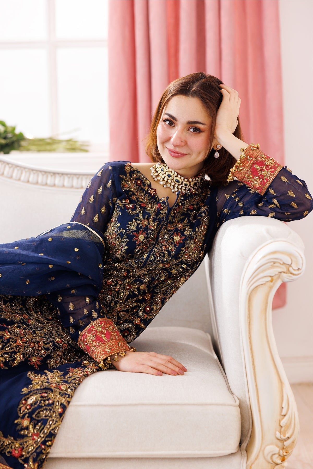 Charizma | Dastaan e Jashaan Formals 25 | DJ5-07 Custom Size Dark Blue Chiffon