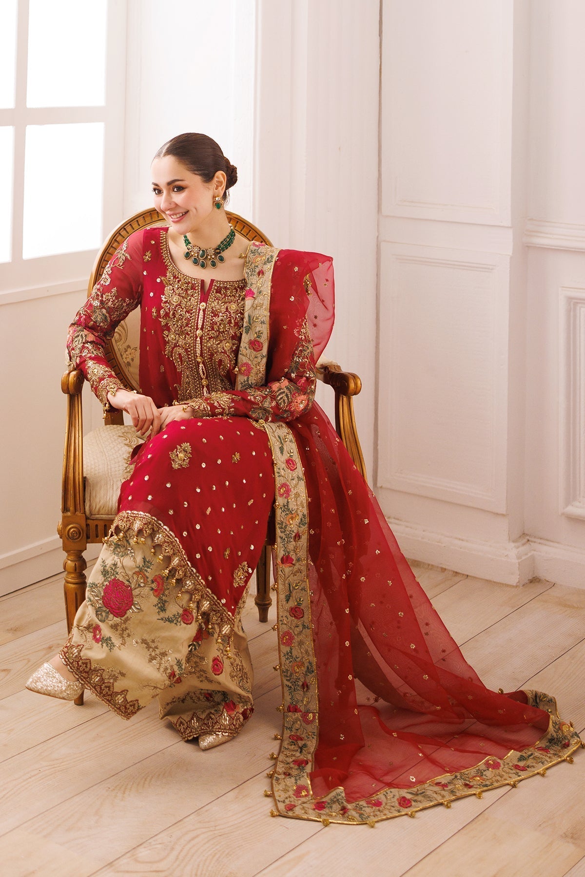 Charizma | Dastaan e Jashaan Formals 25 | DJ5-05 Custom Size Red Chiffon