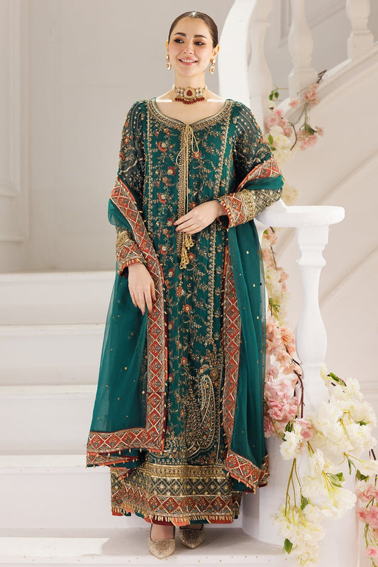 Charizma | Dastaan e Jashaan Formals 25 | DJ5-01 XS Sea Green Chiffon