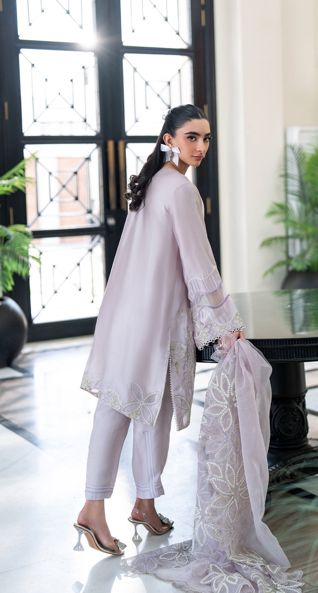 Dhanak | SS 25 Luxury Pret | SS25DL-0321 S Soft Lilac Sheesha Silk