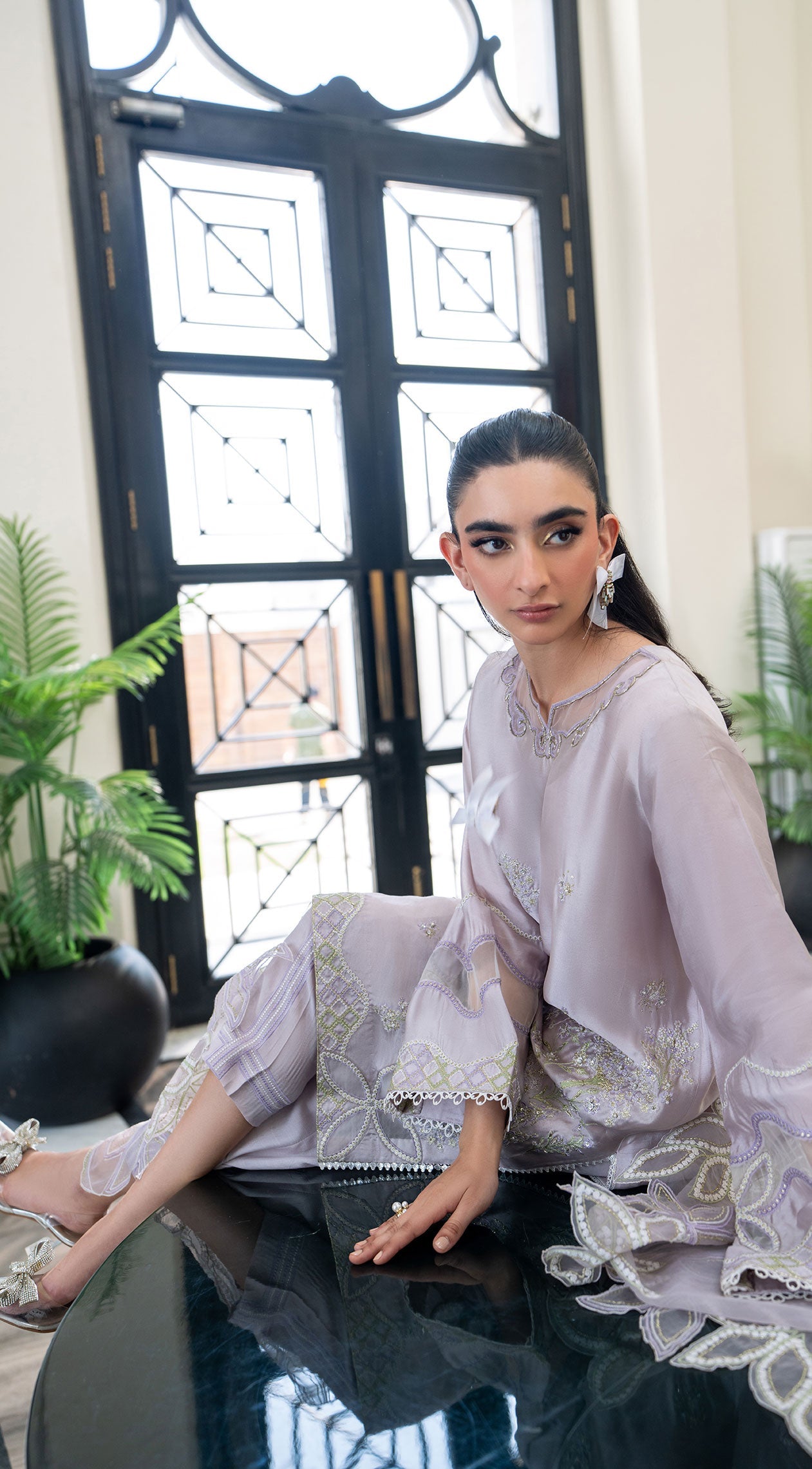 Dhanak | SS 25 Luxury Pret | SS25DL-0321 XL Soft Lilac Sheesha Silk