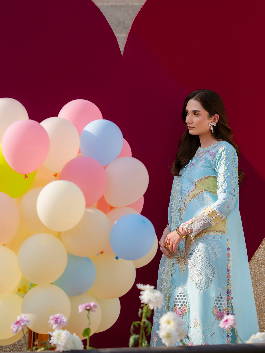 Parishay | Dil e Raqsam Festive Eid Lawn | DR-01 XL Light Blue Lawn