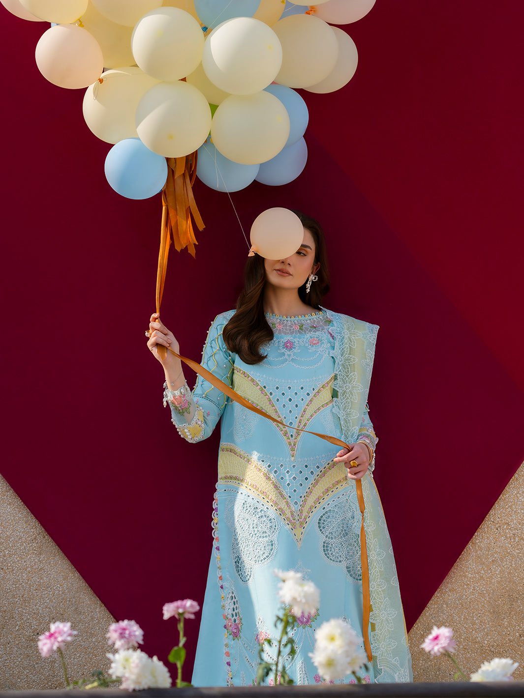 Parishay | Dil e Raqsam Festive Eid Lawn | DR-01 L Light Blue Lawn