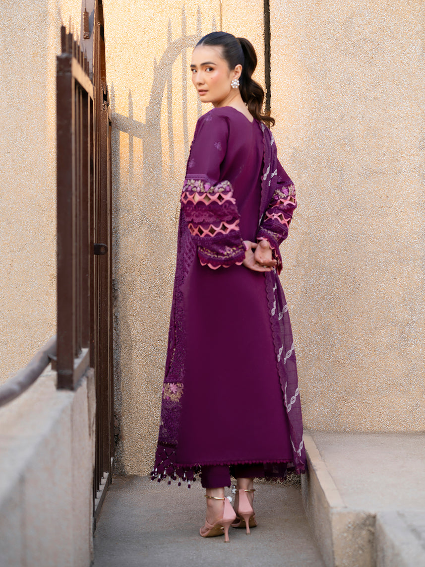 Parishay | Dil e Raqsam Festive Eid Lawn | DR-06 S Plum Lawn