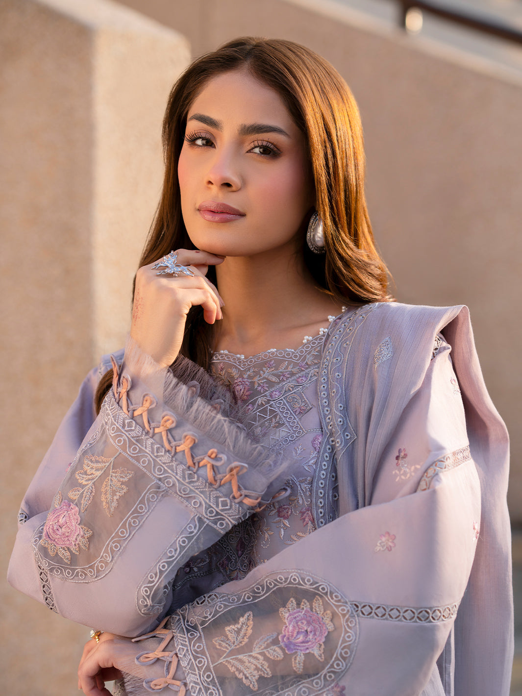 Parishay | Dil e Raqsam Festive Eid Lawn | DR-07 M Lilac Lawn