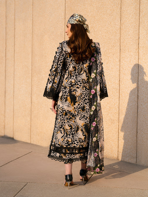 Parishay | Dil e Raqsam Festive Eid Lawn | DR-14 S Black Lawn
