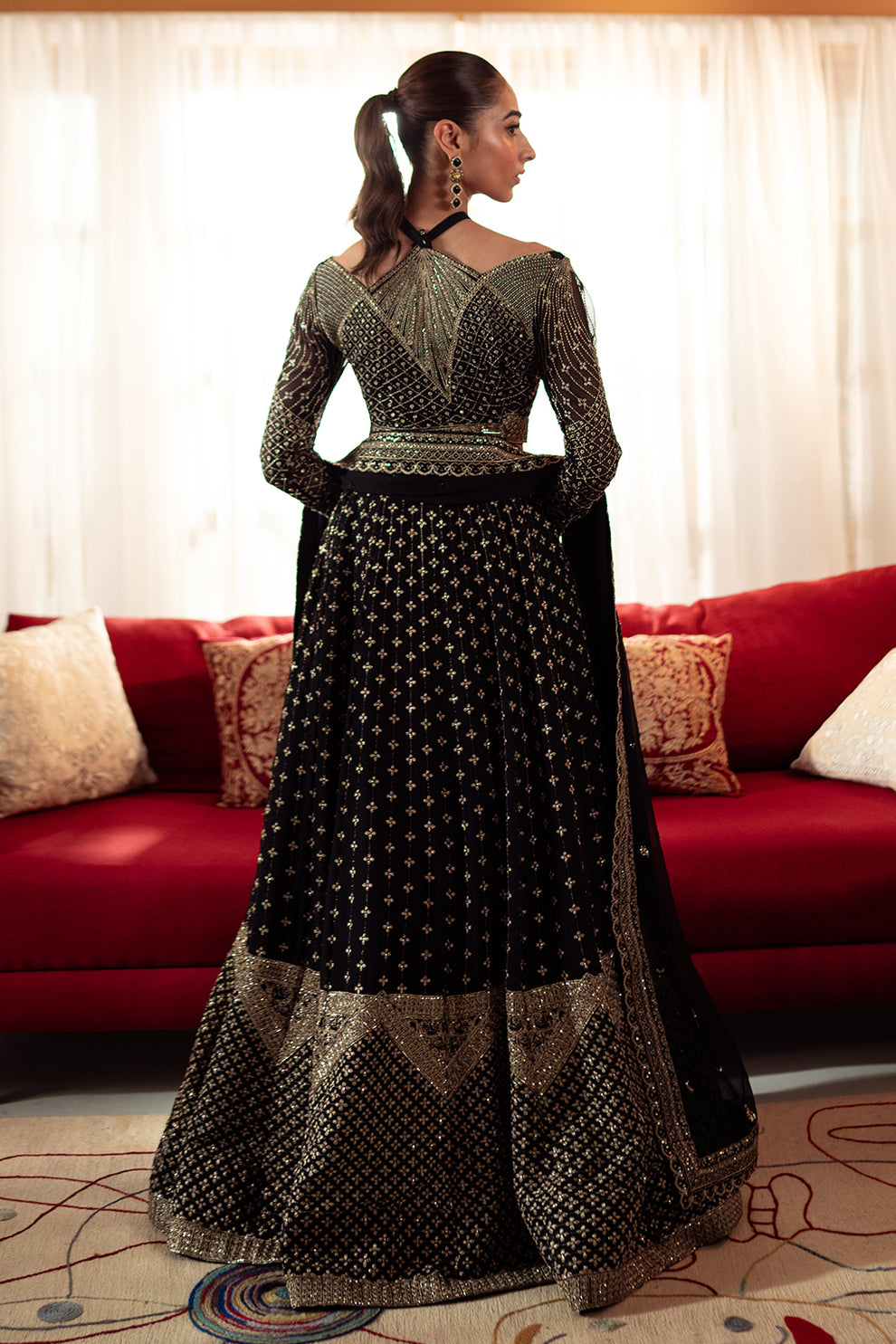 Neeshay | Dastaan Luxury Chiffon | Sunehri - Pakistani Designer Dress - by Neeshay | Type: Formal - 100% Original at Saira Sultan