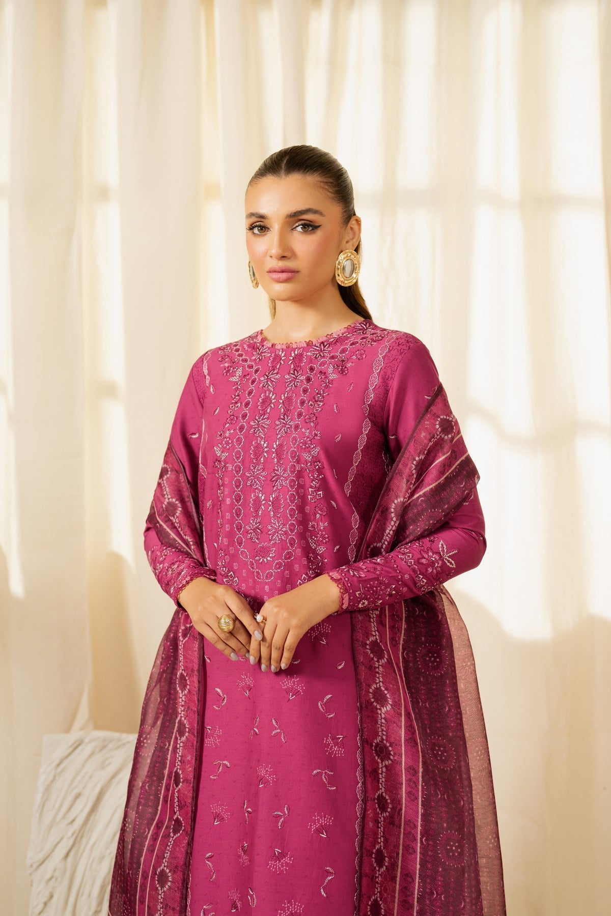 Xenia Formals | Summer Away 25 | KUNAR M Fuchsia Pink Lawn