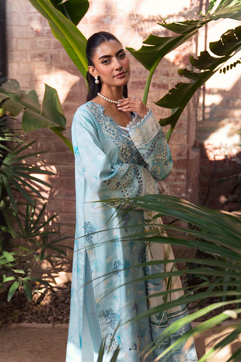 Neeshay | Summer Lines Printkari 25 | SKY-WAVE M Sky Blue Lawn
