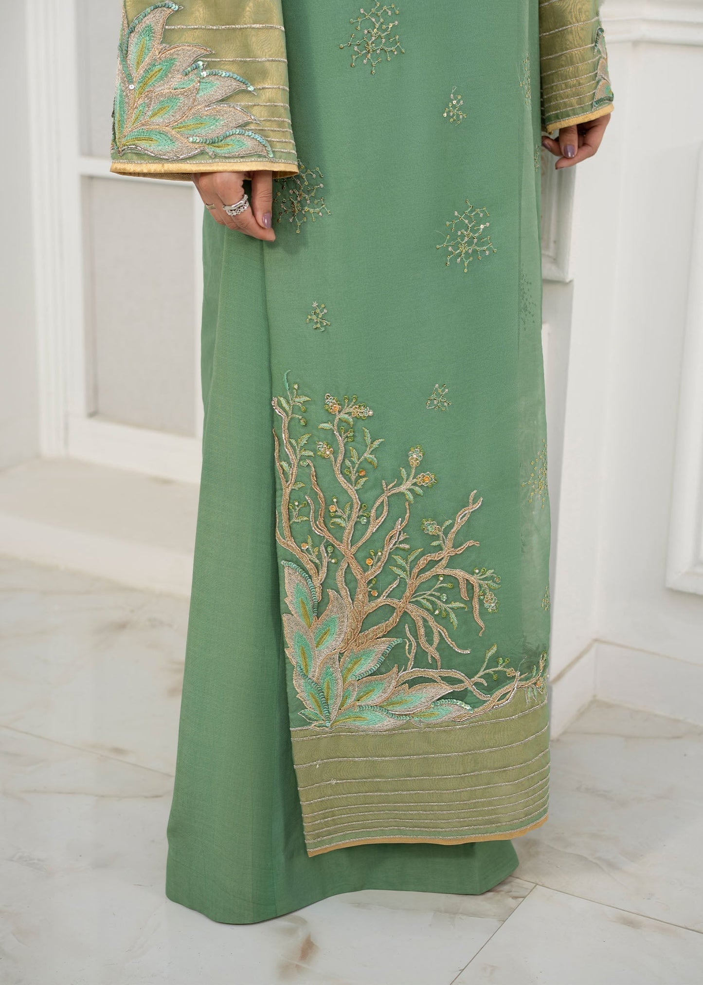 Jamnii | The Aura | Astrid XL Pastel Green Organza