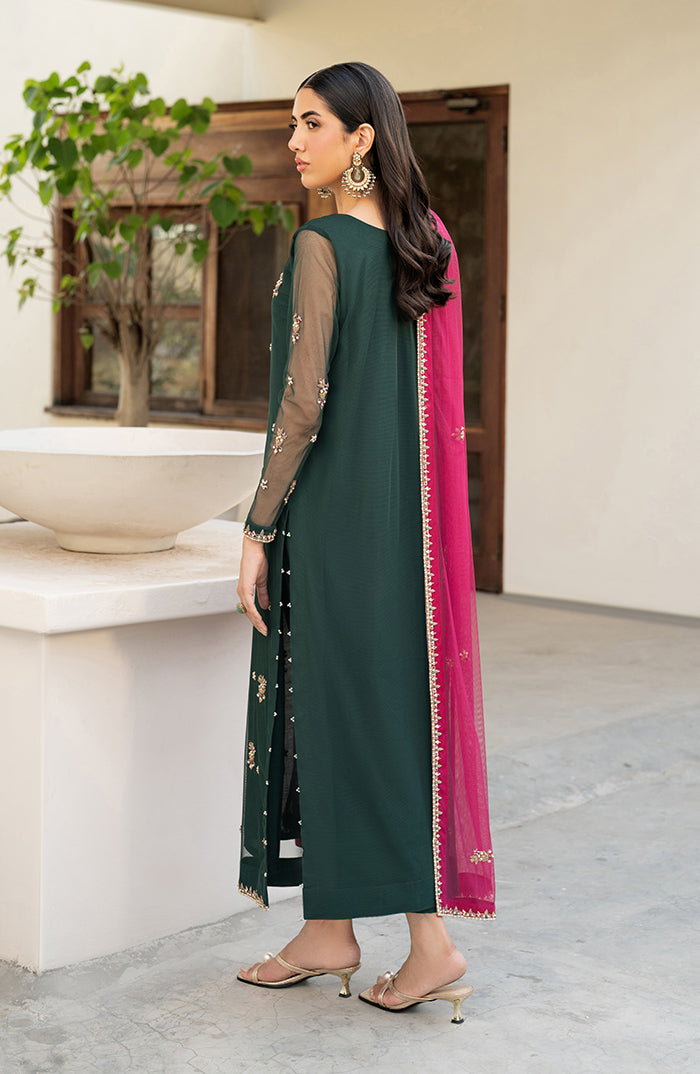 Zarif | Arzou Luxe | RAYA S Net Dark Green