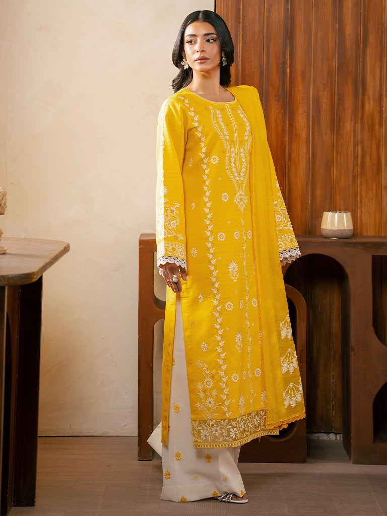 Rajbari | Parisa Premium Summer Edit | A- 03 S Yellow Lawn