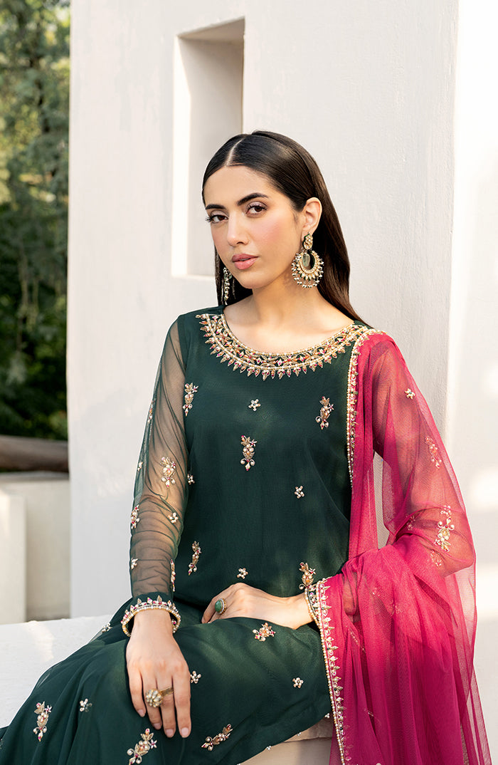 Zarif | Arzou Luxe | RAYA XL Net Dark Green
