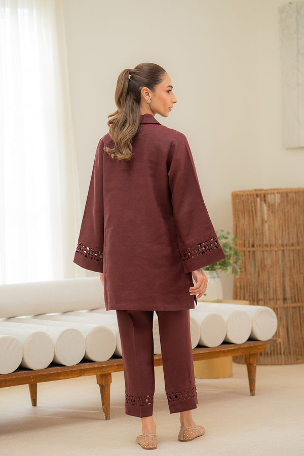 Sahar | Pre Essential Emb Edit | Cherry Noir - Pakistani Designer Dress - by Sahar - Type : Ladies Clothes - 100% Original at Saira Sultan