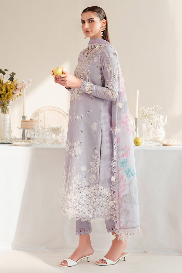 Jazmin | Iris Luxury Lawn 25 | IL'25-D06 Custom Size Soft Lilac Lawn