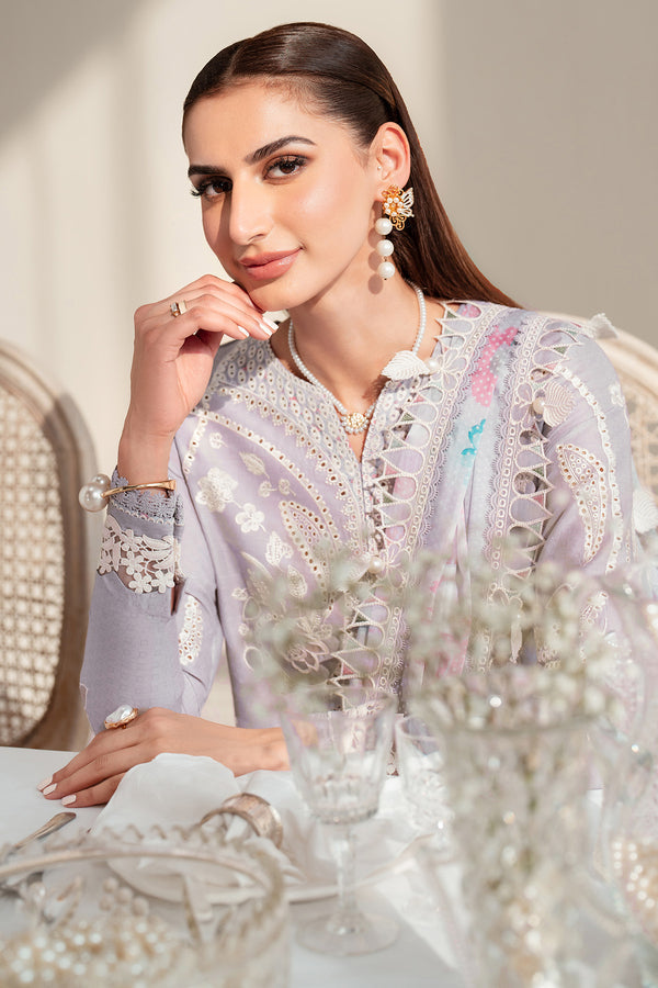 Jazmin | Iris Luxury Lawn 25 | IL'25-D06 L Soft Lilac Lawn