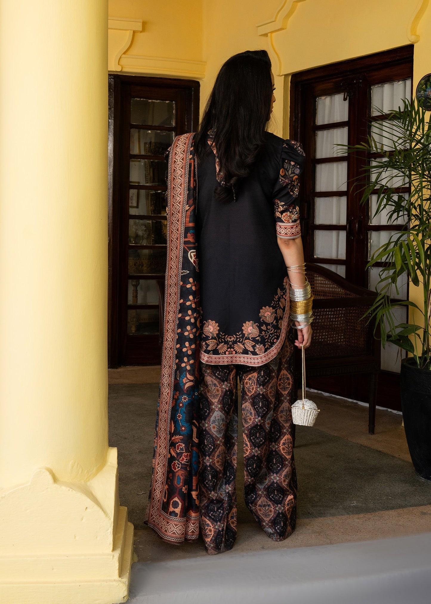 Maria Osama Khan | Retro Lawn 25 | Nazia S Black Lawn