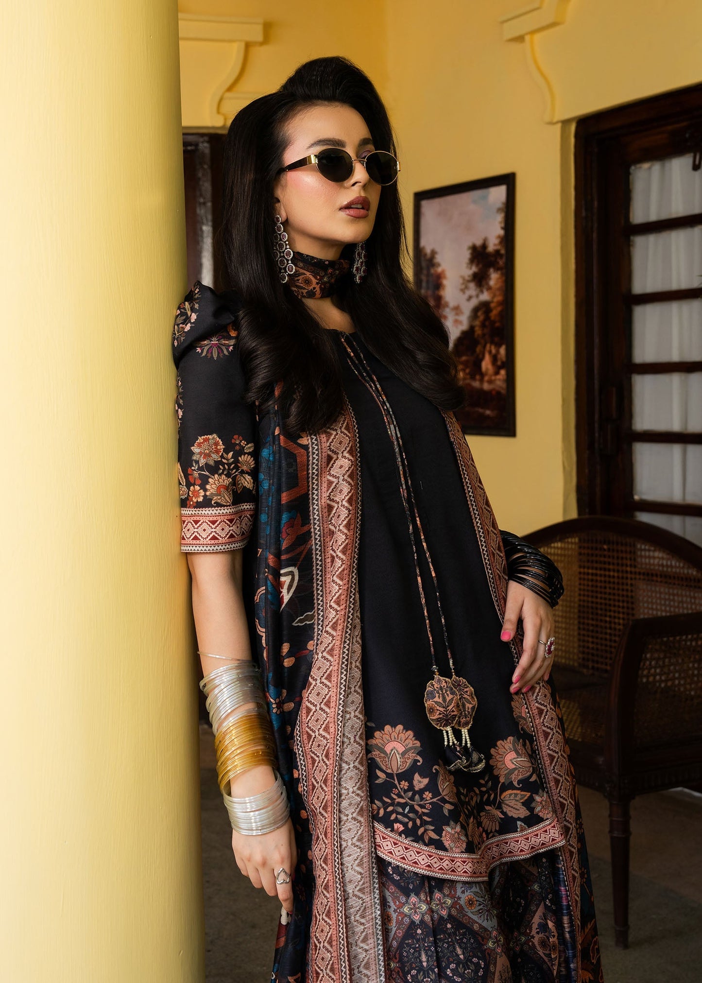 Maria Osama Khan | Retro Lawn 25 | Nazia M Black Lawn