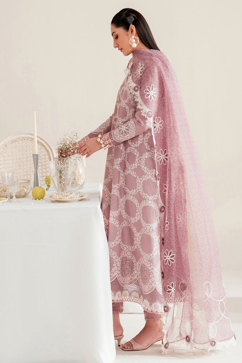 Jazmin | Iris Luxury Lawn 25 | IL'25-D10 S Pinkish Gray Lawn