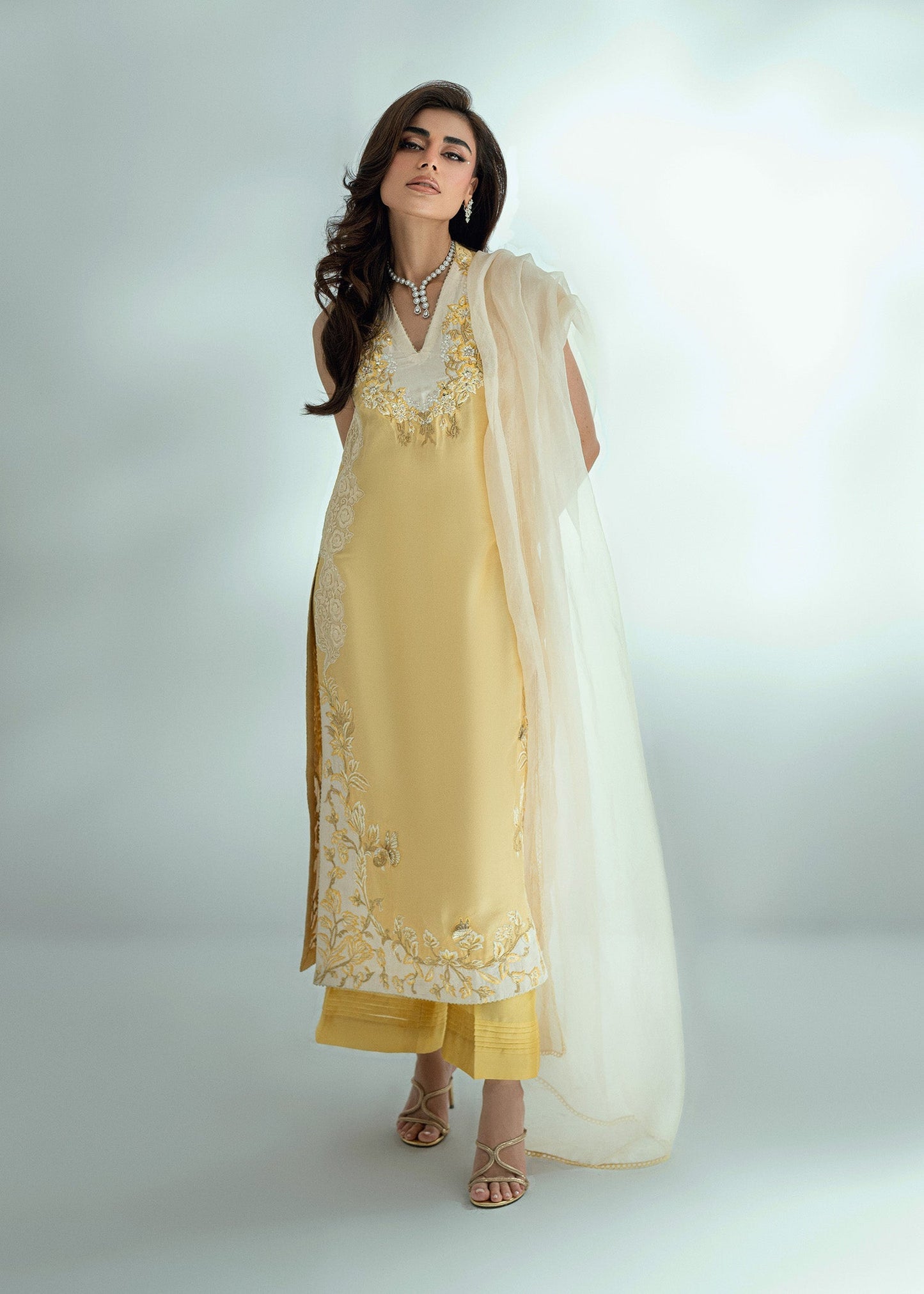 Umsha | Soiree De Rose | Golden Whisper - Pakistani Designer Dress - by Umsha - Type : Ladies Clothes - 100% Original at Saira Sultan