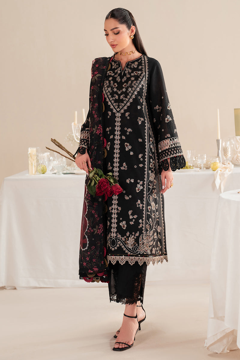 Jazmin | Iris Luxury Lawn 25 | IL'25-D07 S Black Lawn