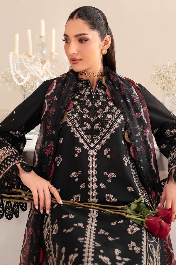 Jazmin | Iris Luxury Lawn 25 | IL'25-D07 M Black Lawn