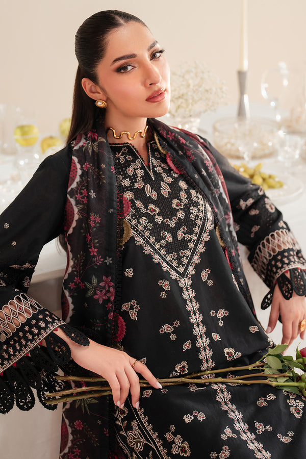 Jazmin | Iris Luxury Lawn 25 | IL'25-D07 L Black Lawn