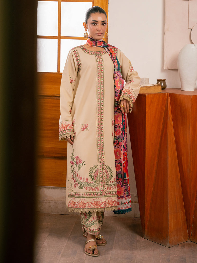 Rajbari | Parisa Premium Summer Edit | A- 04 M Beige Lawn