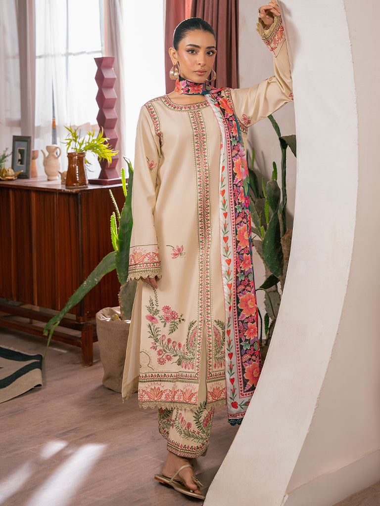 Rajbari | Parisa Premium Summer Edit | A- 04 L Beige Lawn