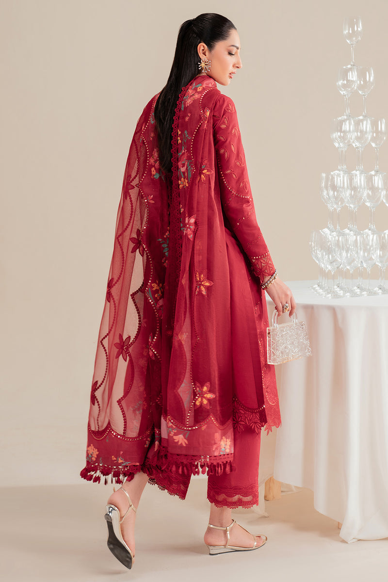 Jazmin | Iris Luxury Lawn 25 | IL'25-D03 S Red Lawn
