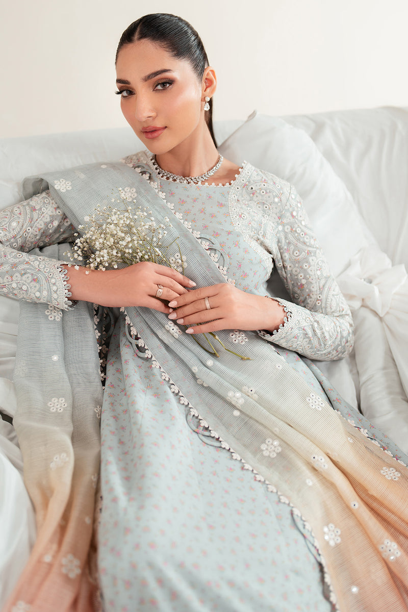 Jazmin | Iris Luxury Lawn 25 | IL'25-D04 L Gray Lawn