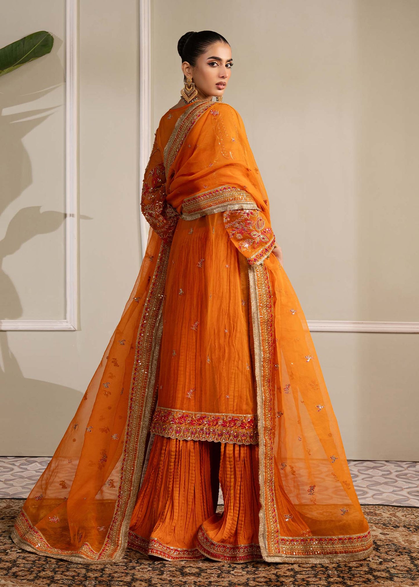 Dastoor | Airah Festive 25 | Elysium S Orange Organza