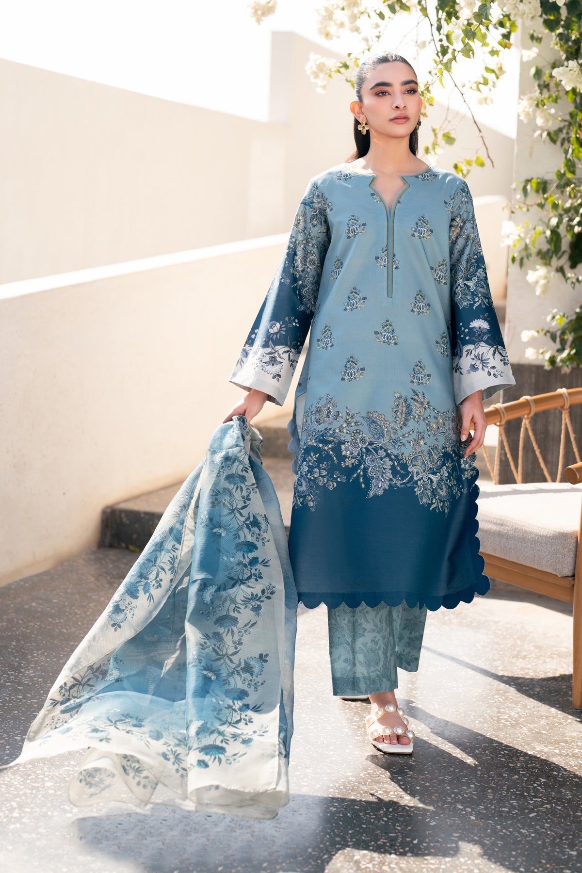 Xenia Formals | Summer Away 25 | NEHAR XS Light Blue Gray Lawn