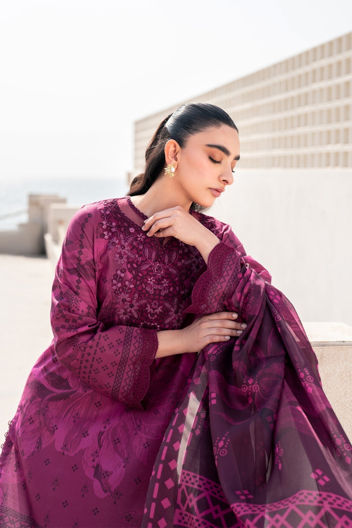 Xenia Formals | Summer Away 25 | BRICK-B M Magenta Lawn