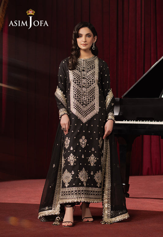 Asim Jofa | Premium Festive | AJPF-01 XS Black Silk