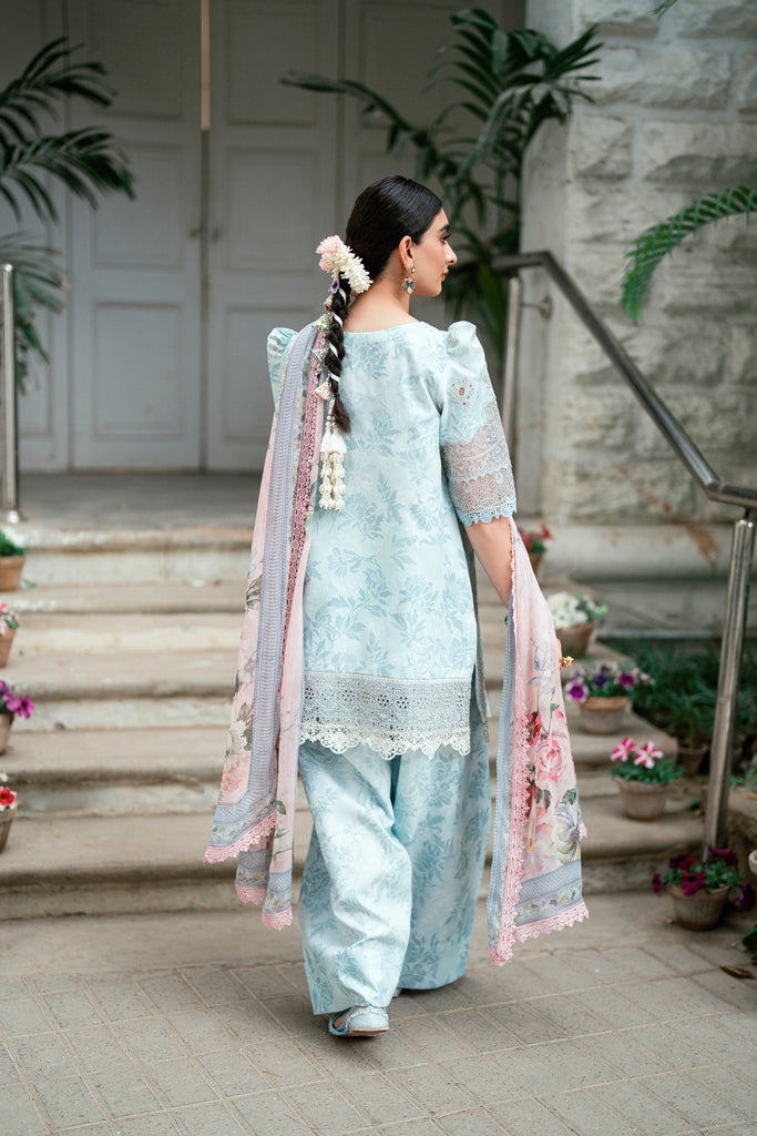 Florent | Eid Edits Luxury Lawn | FEE-7 S Ice Blue Lawn