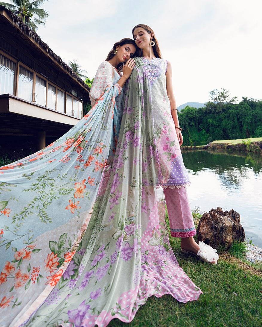 Roheenaz | Garden Veal Printed Lawn 25 | Tulip Sugar - Pakistani Designer Dress - by Roheenaz | Type: Ladies Clothes - 100% Original at Saira Sultan